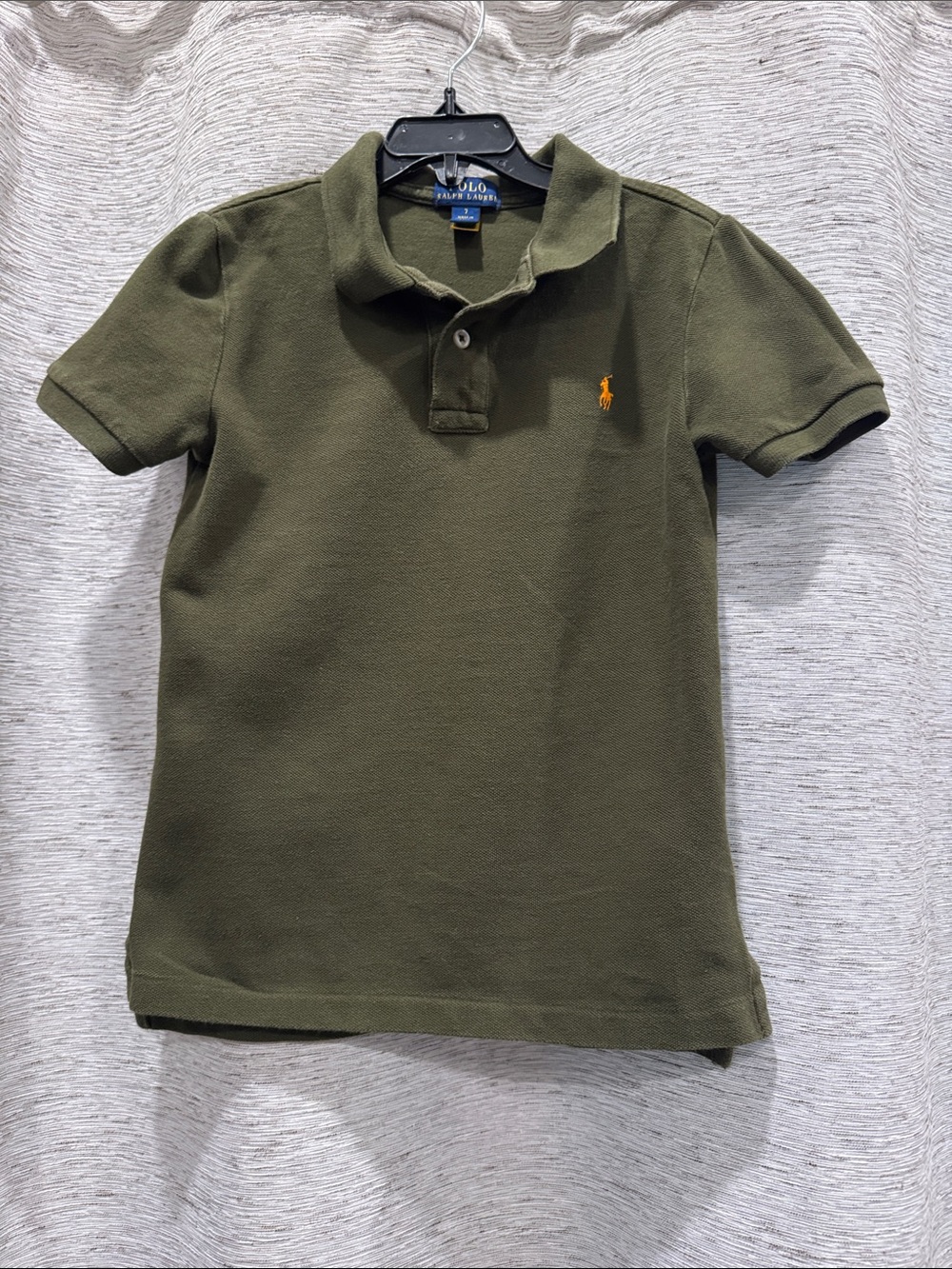 🚨2/$10🚨Ralph Lauren Kids Olive Polo with Yellow Pony